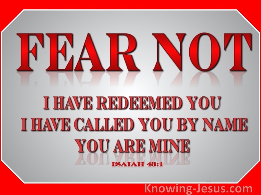 Isaiah 43:1 Fear Not I Have Redeemed You (red)